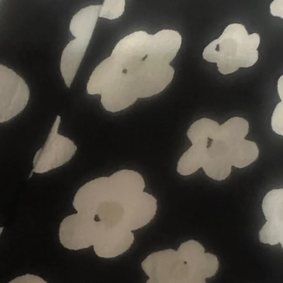 🏈FINAL DROP🏈 Kate Spade Black and White Floral Dress L Large - Picture 3 of 4